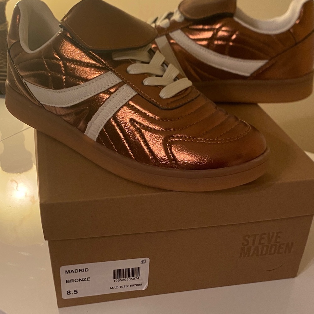 Steve Madden Metallic Brown Sneakers